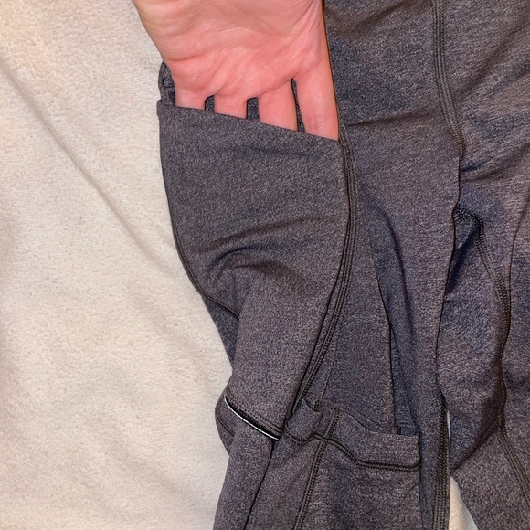 dark grey lululemon leggings! with pockets! - Picture 2 of 7